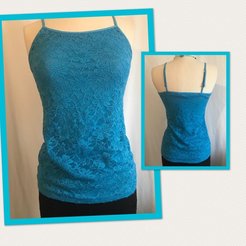 Energie semi transparent lace tank top- camisole